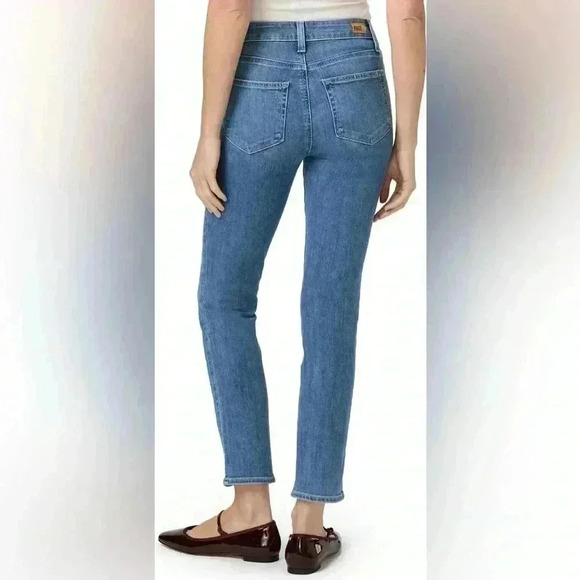 PAIGE Hoxton Slim CROP jeans high rise size 29 stretch ankle designer blue - Picture 4 of 13